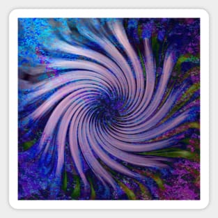 Blue Green Purple Pinwheel Magnet